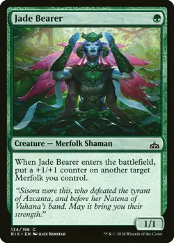 1x Jade Bearer - NM English MTG - Rivals of Ixalan - Image 1