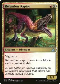 1x Relentless Raptor - NM English MTG - Rivals of Ixalan - Image 1