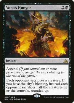 1x Vona's Hunger - NM English MTG - Rivals of Ixalan - Image 1
