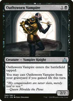 1x Oathsworn Vampire - NM English MTG - Rivals of Ixalan - Image 1
