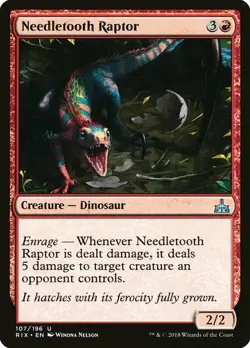 1x Needletooth Raptor - NM English MTG - Rivals of Ixalan - Image 1