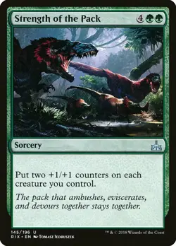 1x Strength of the Pack - NM English MTG - Rivals of Ixalan - Image 1
