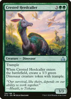 1x Crested Herdcaller - NM English MTG - Rivals of Ixalan - Image 1