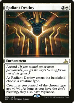 1x Radiant Destiny - NM English MTG - Rivals of Ixalan - Image 1