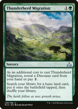 1x Thunderherd Migration - NM English MTG - Rivals of Ixalan - Image 1