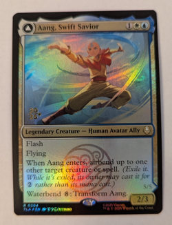 Aang, Swift Savior/Aang and La Prelease Foil Avatar: The Last Airbender TLA MTG - Image 1