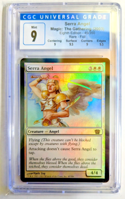 MTG EIGHTH EDITION FOIL RARE Serra Angel CGC GRADE 9 - Image 1