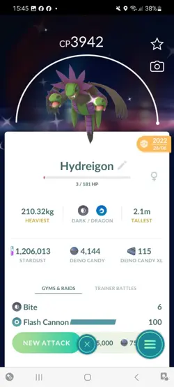 Pokemon Go Shiny Hydreigon ( Max CP ) - Image 1