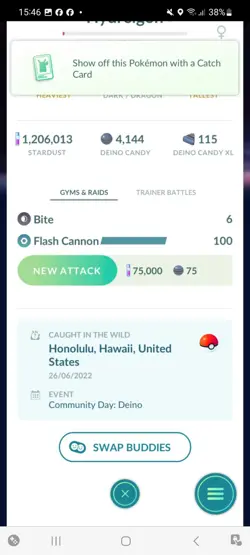 Pokemon Go Shiny Hydreigon ( Max CP ) - Image 2
