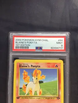 Pokemon: Gym Challenge 1st Edition Common: Blaine's Ponyta 64/132 PSA 9 - Image 3