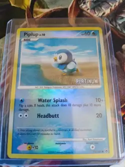Burger King Piplup Platinum 071/100 Reverse Holo LP/MP 2008 Pokemon - Image 1