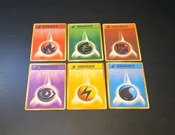 Pokemon TCG Vintage Base Japanese Complete Energy Lightning Water Psychic 1996 - Image 1