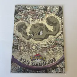 Pokemon 2000 Topps Chrome Geodude #74 LP TV Series 1 Holo - Image 1