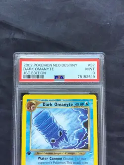 Pokemon Cards: 1st Edition Neo Destiny Uncommon: Dark Omanyte 37/105: PSA 9 - Image 3