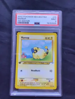 Pokemon Cards: 1st Edition Neo Destiny Common: Mareep 75/105: PSA 9 - Image 1