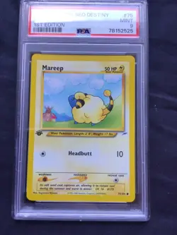 Pokemon Cards: 1st Edition Neo Destiny Common: Mareep 75/105: PSA 9 - Image 2