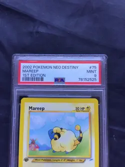 Pokemon Cards: 1st Edition Neo Destiny Common: Mareep 75/105: PSA 9 - Image 3