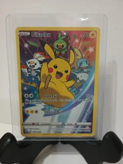 Pikachu SWSH020 Sword & Shield (2020) Black Star Promo Full Art Pokemon TCG - Image 1