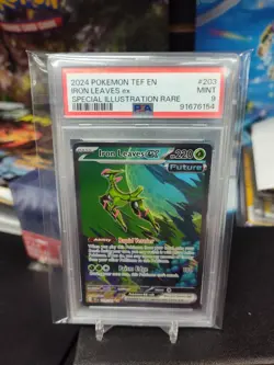 Pokemon TCG Iron Leaves EX SIR 203/162 Temporal Forces NM Psa 9 - Image 1
