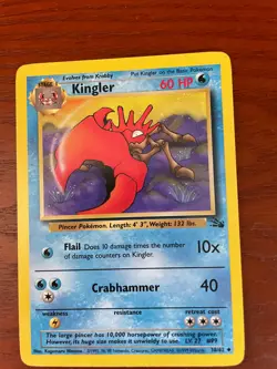 Pokemon Kingler 38/62 SINGLE USED EXCELLENT CONDITION SEE PHOTOS - Image 1