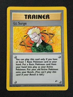 Lt. Surge 101/132 REGULAR Pokemon Card WOTC Gym Heroes Non Holo Rare - Image 1