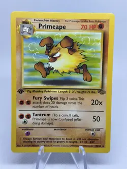 🍀 Primeape 43/64 Jungle 1st Edition Non Holo Pokemon 1999 Vintage Card (#2) - Image 1