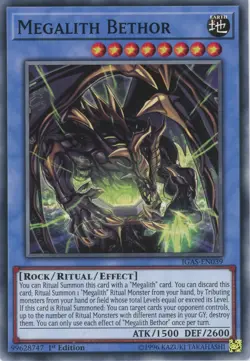 Yugioh Megalith Bethor IGAS-EN039 Common NM x3 {Play Set} - Image 1