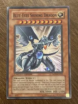 Blue-Eyes Shining Dragon MOV-EN001 Super Rare Limited Edition LP - Image 1