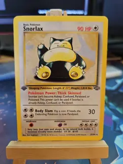 Pokemon TCG Snorlax Jungle Card 27/64 1st Edition Rare Non Holo LP! - Image 1
