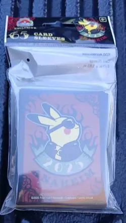 2025 Pokemon Center World Championships Anaheim Exclusive Pikachu Card Sleeves - Image 1