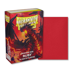 Dragon Shield Matte Ruby Japanese Size 60ct Card Sleeves - Image 2