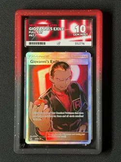 ACE 10 Giovanni's Exile 67/68 Full Art Pokemon Card Hidden Fates Holo GEM MINT - Image 1
