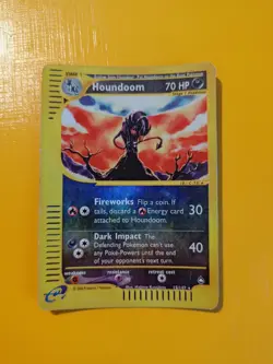 Pokemon card Houndoom 15/147 Aquapolis Rare Reverse holo Eng - Image 1