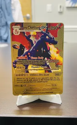 Shining Charizard GX - GOLD FOIL Custom Pokemon Card - Image 1
