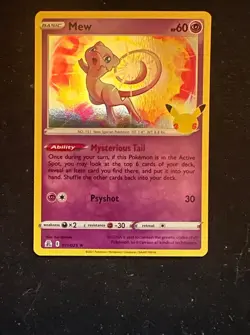 Mew Holo 11/25 Celebrations Pokemon TCG Single Card ENGLISH NM - Image 1