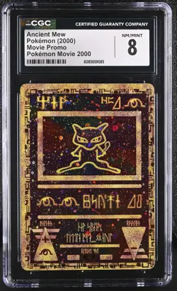 CGC 8 Ancient Mew 2000 Movie Promo Reverse Holo Pokemon Card - Image 1