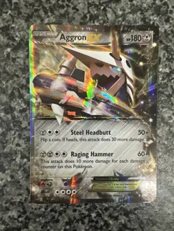 Pokemon TCG Aggron EX Primal Clash 93/160 XY Ultra Rare Holo Pokemon Card - Image 1
