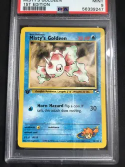 Pokemon Cards: Gym Heroes 1st Edition Rare: Misty's Goldeen 30/132 PSA 9 - Image 2
