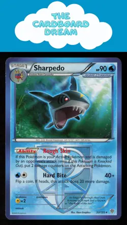 Sharpedo (Team Plasma) Plasma Storm #33/135 NON-HOLO Rare Pokemon Card - Image 1