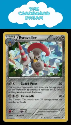 Escavalier Noble Victories #80/101 Cracked Ice Holo Rare Pokemon Card - Image 1