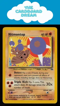 Hitmontop Neo Discovery #22/75 NON-HOLO Rare LP Pokemon Card WotC - Image 1