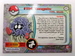 Tangela Pokemon Topps TV Animation Edition #114 1998 Rare Card - Image 2