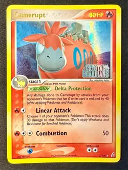Camerupt 3/100 EX Crystal Guardians Pokemon Card TCG Reverse Holo Stamped - Mp - Image 1