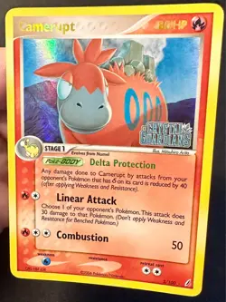 Camerupt 3/100 EX Crystal Guardians Pokemon Card TCG Reverse Holo Stamped - Mp - Image 2