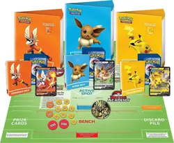 Pokemon Battle Academy Box 2022 Inc 3 Starter Decks, Foil Promo V Cards and More - Image 2