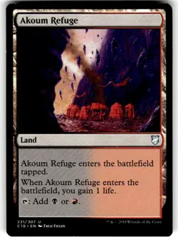 MTG Akoum Refuge Commander 2018 (C18) Uncommon Magic Card #231/307 - Image 1