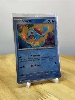 Pokemon Card Center Promo Squirtle 151 Reverse Holo #007/165 Factory Sealed - Image 2