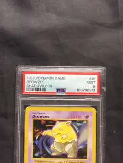 Pokemon Cards: Base Set Shadowless Common: Drowzee 49/102 PSA 9 - Image 3