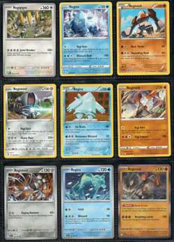 Pokemon TCG 9x Regigigas Lot Registeel Regice Regirock Mix Collection Set Cards - Image 1