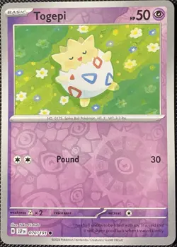 Togepi 070/191 Sv08: Surging Sparks Reverse Holo - Pokemon Card - Image 1